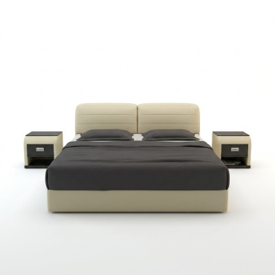 Conception de lit en cuir Literie de design Lits de luxe doubles modernes Mariage 140/160/180 LB8827
