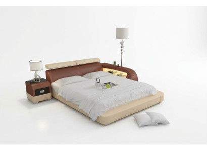Lit double pour hôtel Lit à eau complet Chambre à eau Tête de lit en cuir LB8801