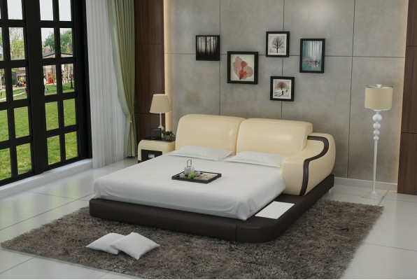 Lit double complet en cuir Lit rembourré Lit á eau LB8803