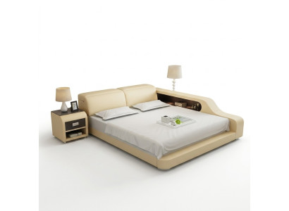 Lit double complet en cuir Lit rembourré à eau LB8818