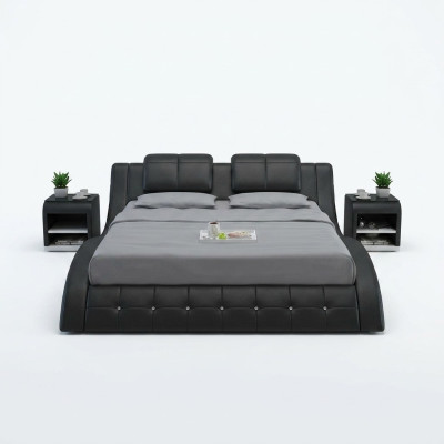 Waterbed Lit Double Lits Lit Complet Lit en Cuir Lit Rembourré Eau LB8824B