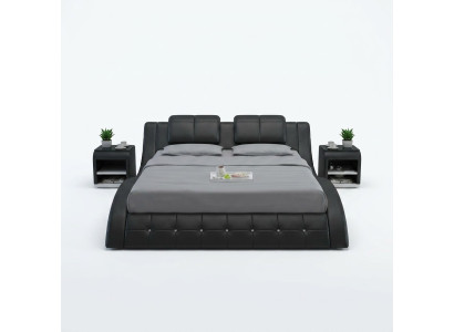 Waterbed Lit Double Lits Lit Complet Lit en Cuir Lit Rembourré Eau LB8824B