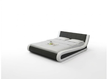 Lit double complet avec cadre de lit en cuir rembourré Water LB8829