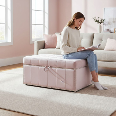 Tabouret Pouf Ottoman Pouf de salon Designer Coffre