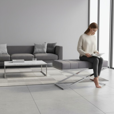 Tabouret Repose-pieds Ottoman Pouf Assise Pouf de Salon Designer Pufa LX
