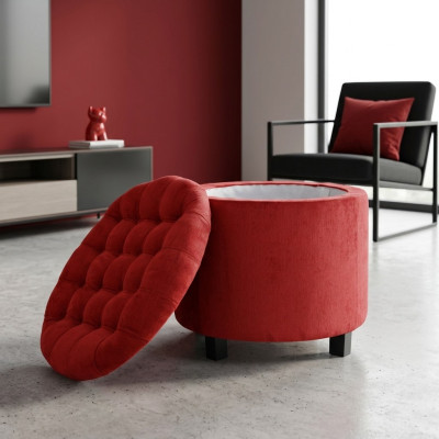 Tabouret repose-pieds ottoman pouf design Solano pour salon