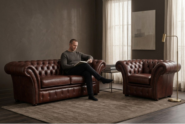 Canapé Chesterfield en tissu Canapé Seat Sofa set Sofa Couch Suite 2+1