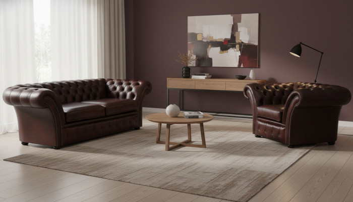 Canapé Chesterfield en tissu Canapé Seat Sofa set Sofa Couch Suite 2+1