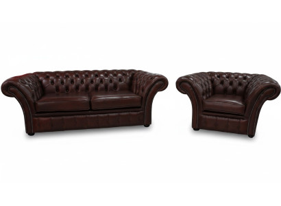 Canapé Chesterfield en tissu Canapé Seat Sofa set Sofa Couch Suite 2+1