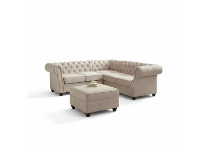 Canapé Chesterfield Canapé Rembourré Canapés Classiques Schaffhau en Textile Canapé d'angle