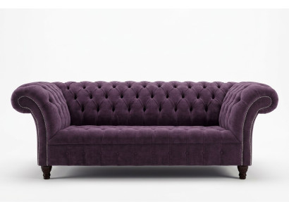 Chesterfield Design Luxus Polster Sofa Couch Sitz Garnitur Leder Neu Sofas # 201