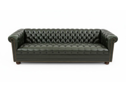 Chesterfield Design Polster Couch Leder Sofa Garnitur Luxus Textil Sofas #165