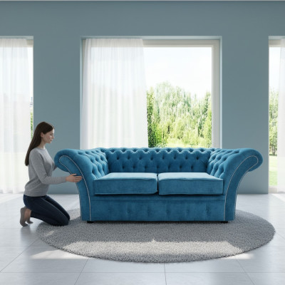 Canapé Chesterfield Sofa Polster Sofas Classique 2 places Cuir Tissu Winchester