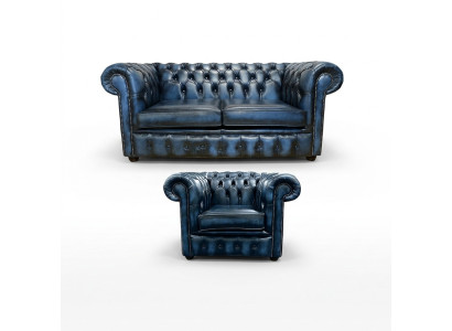 Canapé Chesterfield en cuir d'ameublement Décor textile canapé 2+1 en tissu d'ameublement
