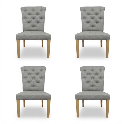 4x Chaises Chaise Rembourrage Design Siège Lounge Lehn Suite Fauteuil Chesterfield