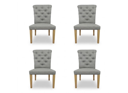 4x Chaises Chaise Rembourrage Design Siège Lounge Lehn Suite Fauteuil Chesterfield