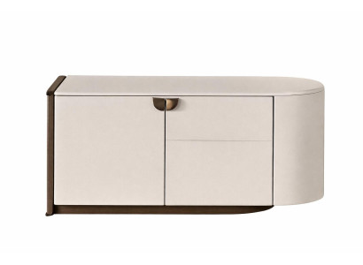 Eleganter minimalistischer Lowboard mit modernen Akzenten in Creme