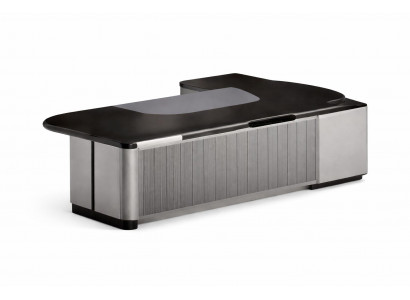 Moderner Chefschreibtisch in Schwarz mit eleganter Frontoptik