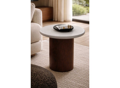 Designer Runder Beistelltisch Robuster Gestell Wohnzimmer Tische