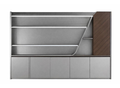 Eleganter Büroschrank mit modernen Regalen und stilvollem Design