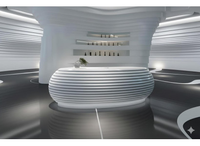 Luxuriöser Empfangstisch Designer Futuristischer Edler Bürotisch