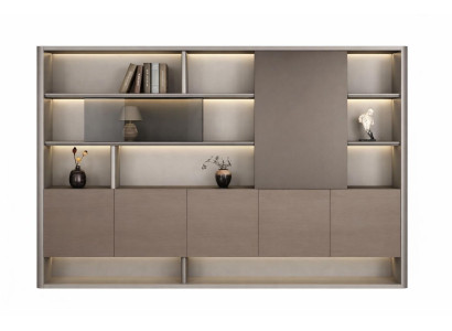 Moderner Büroschrank mit LED-Beleuchtung und stilvollem Design