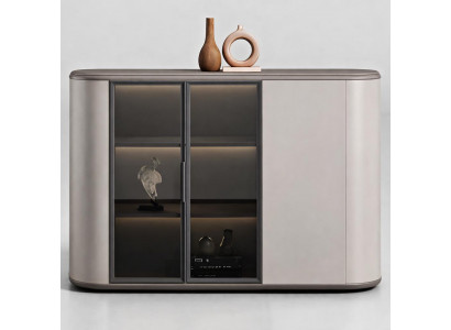 Moderner Sideboard mit eleganter Beleuchtung und stilvollem Design