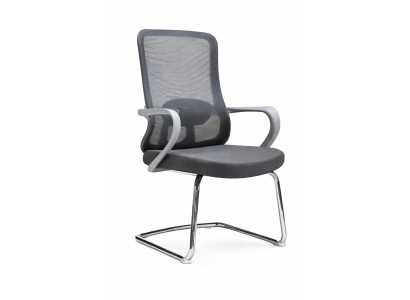 Ergonomischer Besucherstuhl mit Mesh-Rückenlehne und Metallgestell