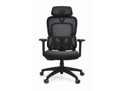 Ergonomischer Bürostuhl mit verstellbarer Kopfstütze und Armlehnen