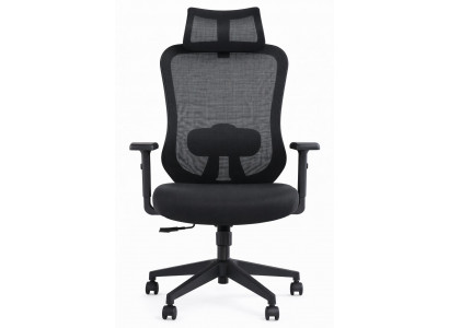 Ergonomischer Bürostuhl mit verstellbarem Kopfstütze und Armlehnen