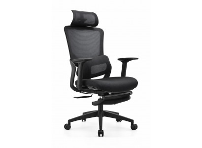 Ergonomischer Bürostuhl mit Netzrücken und verstellbarer Kopfstütze
