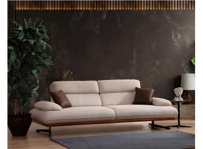 Modernes 3-Sitzer Sofa Beige mit bequemem Sitzkomfort für Ihr Zuhause