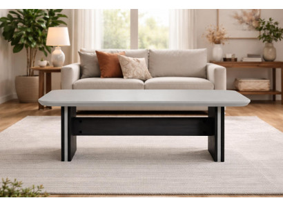 Weißer Designer Kaffeetisch Exklusiver Wohnzimmer Holz Couchtisch