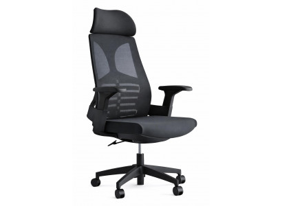 Ergonomischer Bürostuhl mit Kopfstütze und verstellbaren Armlehnen