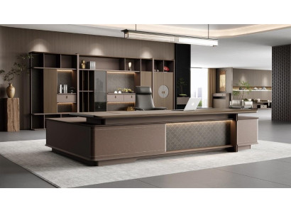 Modernes Büro Möbel Set 4tlg. Eckschreibtisch mit 3x Schränken aus Holz