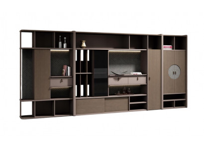 Luxuriöses Büro Schrank Set Holz 3x Büroschränke Modern Stauraum