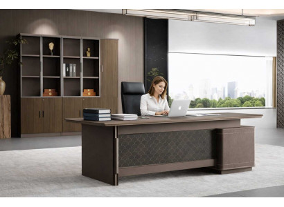 Modernes Büromöbel Set Eckschreibtisch Elegantes 2x Büroschränke aus Holz
