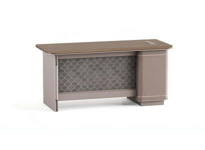 Eleganter Schreibtisch aus Holz Braun mit Stauraum Stilvollem Design