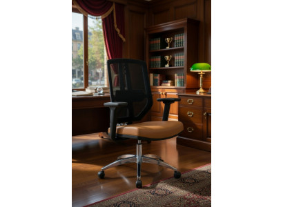 Ergonomischer Bürostuhl Netz Und Kunstleder Komfortabel