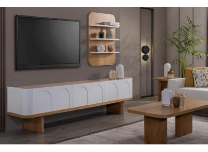 Schickes Wohnzimmer TV-Lowboard Designer Couchtisch Beistelltisch