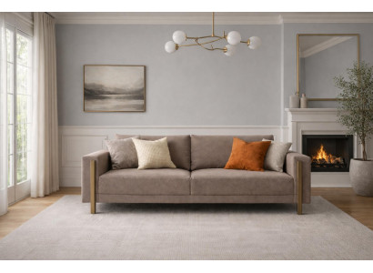Moderne Wohnzimmer Textilcouch Designer Polstersofa Edler 4-Sitzer