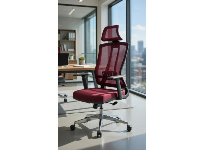 Moderner Bürostuhl Rot Ergonomisch Verstellbare Armlehnen