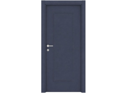Dunkelblaue Holztür für den Innenbereich Minimalistische Tür für zu Hause