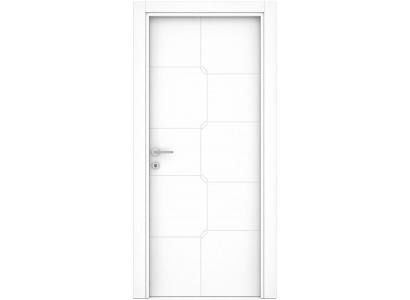 Weiße Holztür für den Innenbereich Melamin-Tür mit geometrischem Muster
