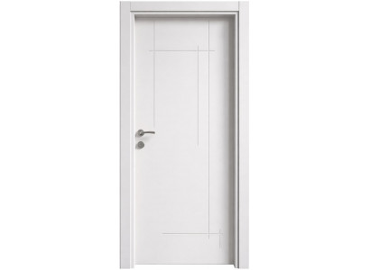 Weiße Innentür mit geometrischem Muster Holz-PVC-Tür Premium-Türen