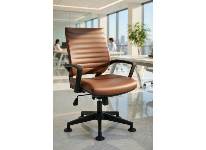 Bürostuhl mit Kunstlederbezug und ergonomischem Design für komfortables Sitzen