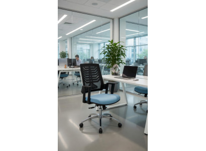 Ergonomischer Bürostuhl mit Mesh Rückenlehne und stabilem Metallgestell