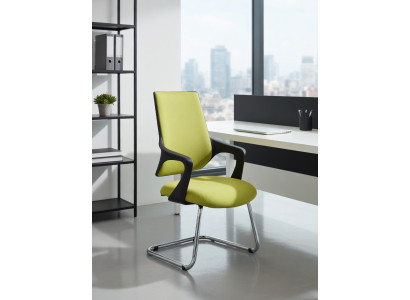 Bürostuhl mit Kunstlederbezug und ergonomischer Sitzfläche in Grün