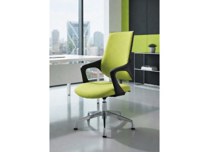 Bürostuhl in Grün mit Höhenverstellung und ergonomischer Rückenlehne