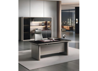 Edles Büro-Set Luxuriöser Schreibtisch Robustes Bücherregal 2tlg
